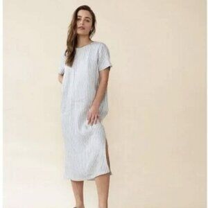 Jenni Kayne Linen Stripe Midi Dress, XS
